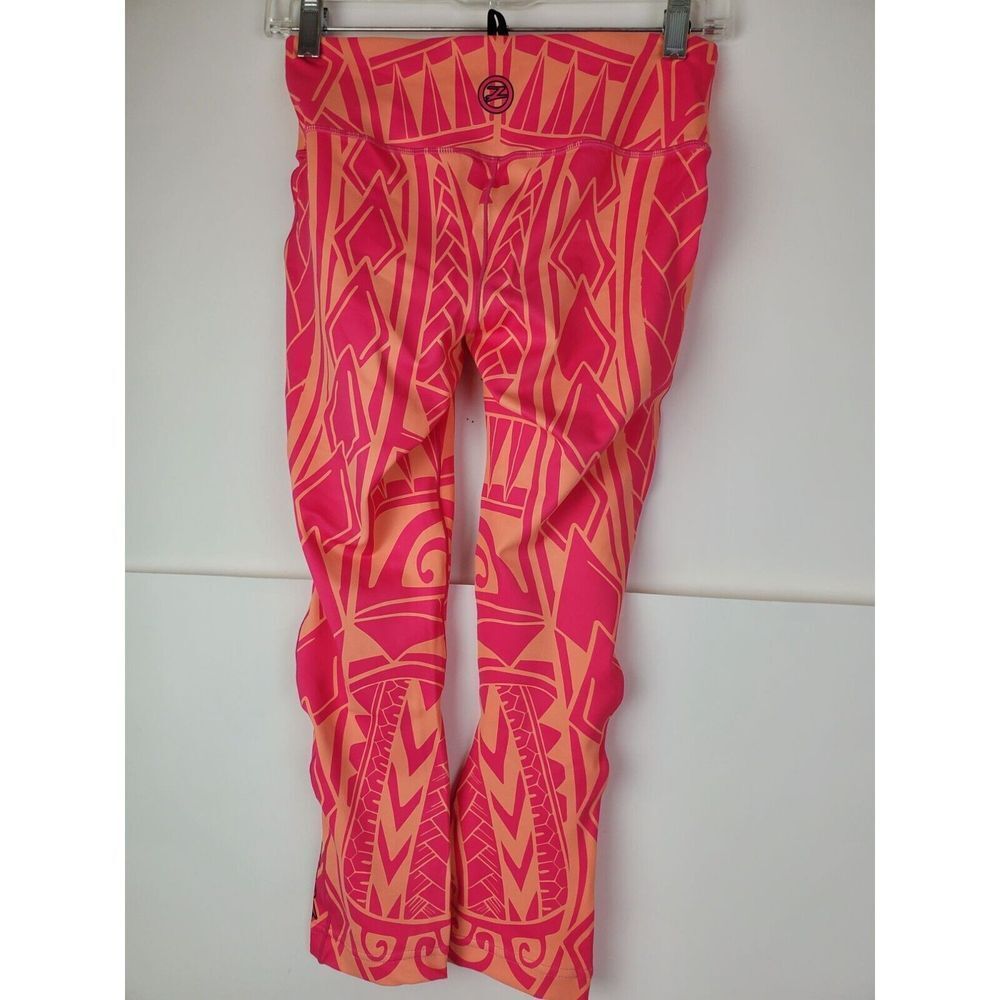 New NWOT‎ Zoot Baby Rhino Womens Running Workout Leggings Small Pink Tribal - Picture 4 of 6
